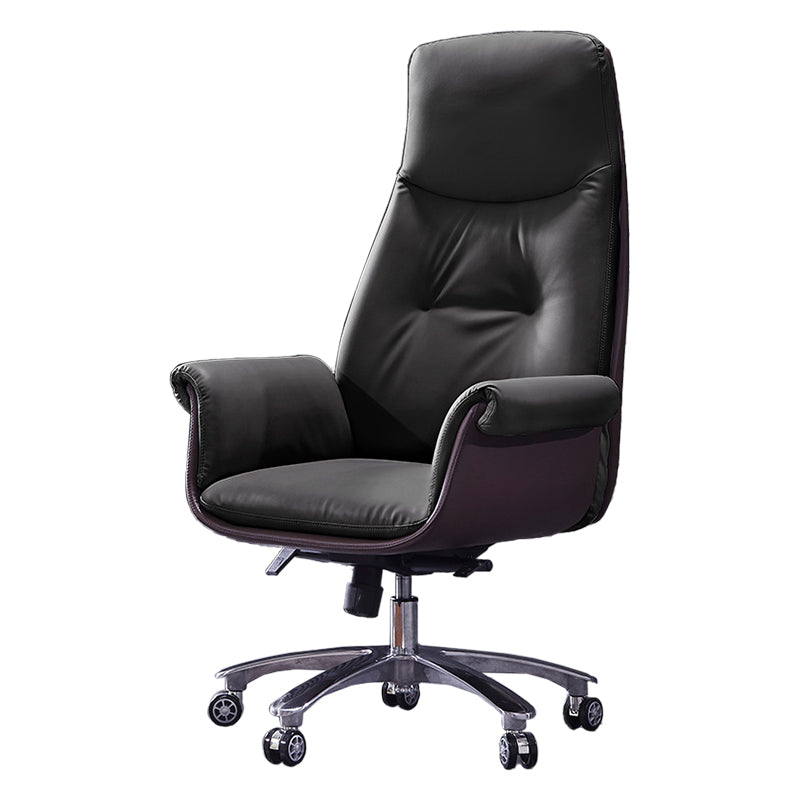 Padded Arms Swivel Chair Executive Chair High Back Chair Upholstered Ergonomic