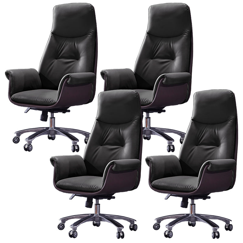 Padded Arms Swivel Chair Executive Chair High Back Chair Upholstered Ergonomic