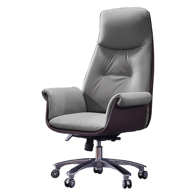 Padded Arms Swivel Chair Executive Chair High Back Chair Upholstered Ergonomic