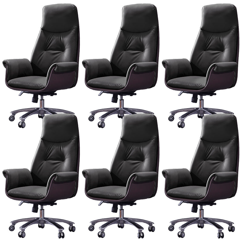 Padded Arms Swivel Chair Executive Chair High Back Chair Upholstered Ergonomic