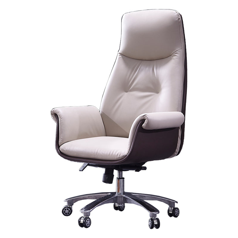 Padded Arms Swivel Chair Executive Chair High Back Chair Upholstered Ergonomic