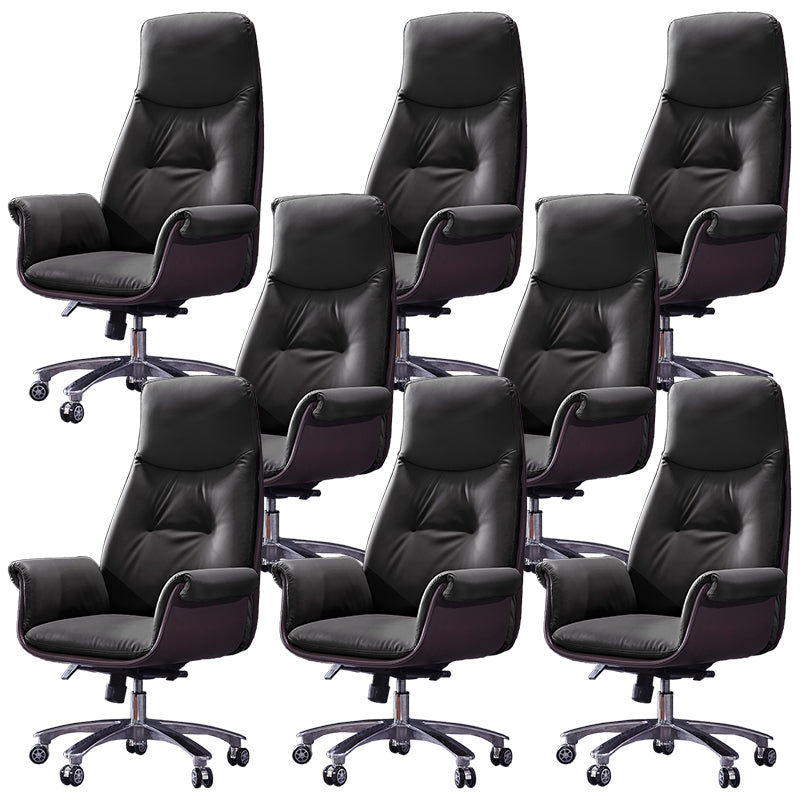 Padded Arms Swivel Chair Executive Chair High Back Chair Upholstered Ergonomic