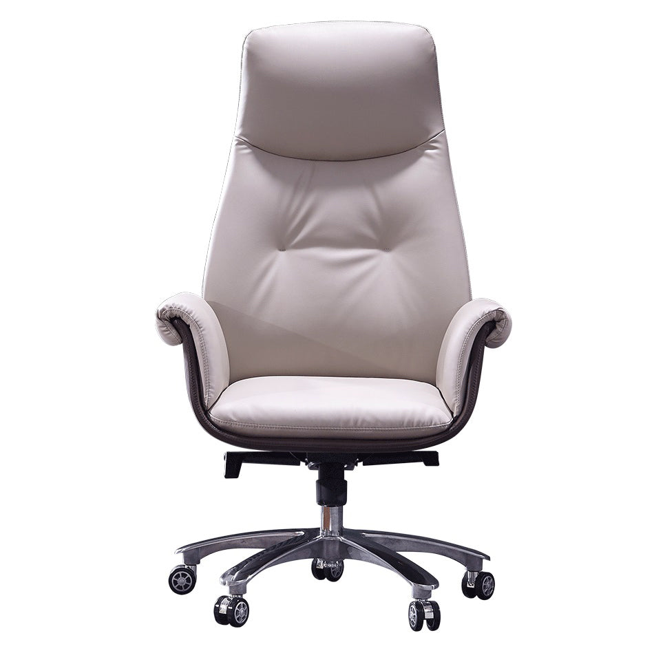 Padded Arms Swivel Chair Executive Chair High Back Chair Upholstered Ergonomic