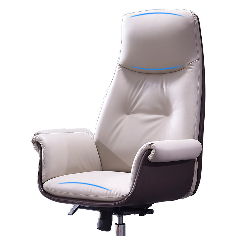 Padded Arms Swivel Chair Executive Chair High Back Chair Upholstered Ergonomic