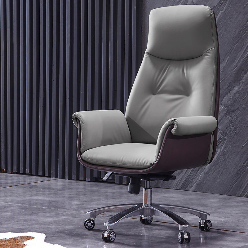 Padded Arms Swivel Chair Executive Chair High Back Chair Upholstered Ergonomic