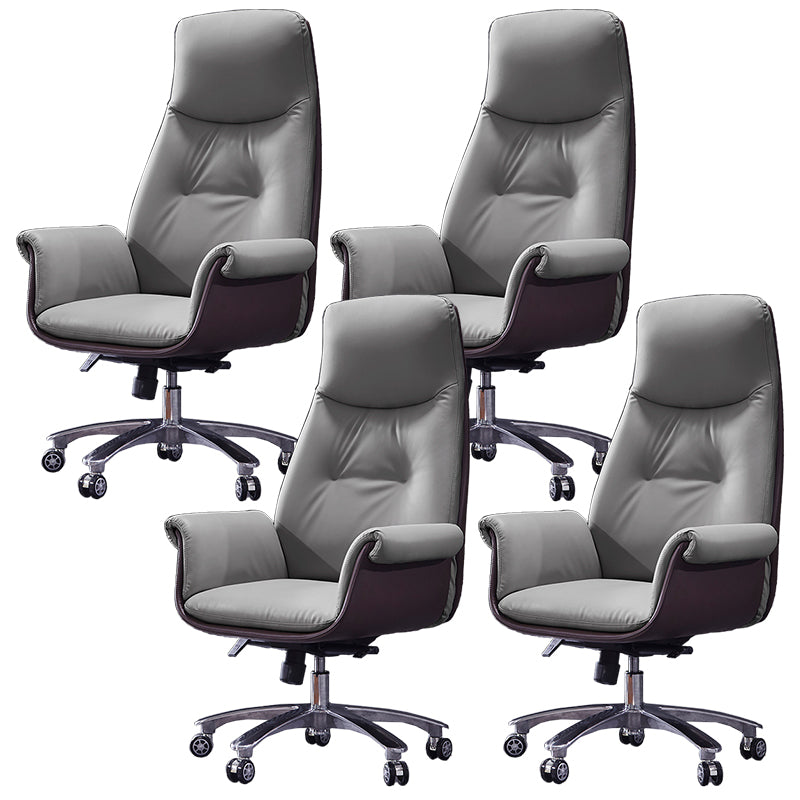 Padded Arms Swivel Chair Executive Chair High Back Chair Upholstered Ergonomic