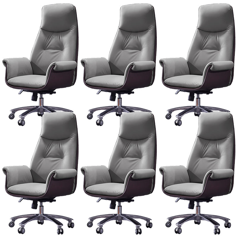 Padded Arms Swivel Chair Executive Chair High Back Chair Upholstered Ergonomic