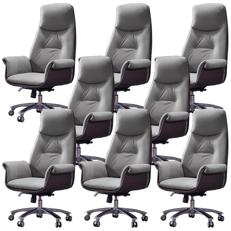 Padded Arms Swivel Chair Executive Chair High Back Chair Upholstered Ergonomic