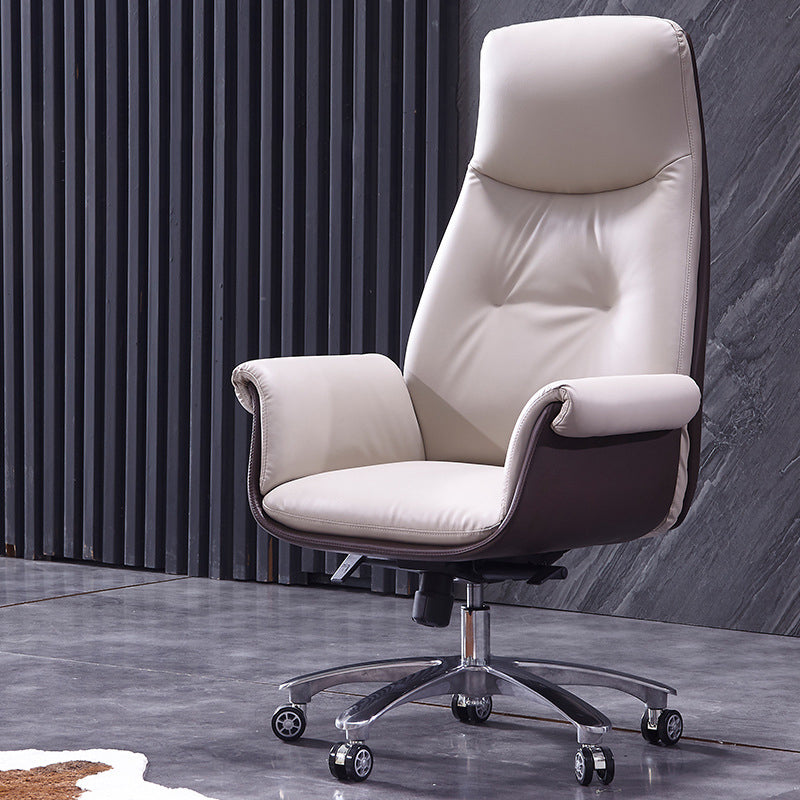 Padded Arms Swivel Chair Executive Chair High Back Chair Upholstered Ergonomic