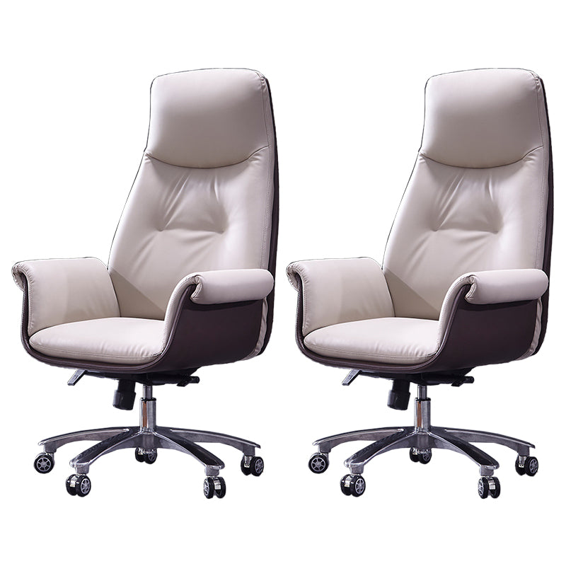 Padded Arms Swivel Chair Executive Chair High Back Chair Upholstered Ergonomic