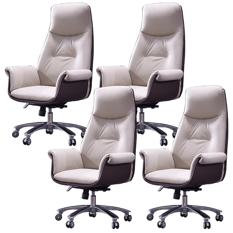 Padded Arms Swivel Chair Executive Chair High Back Chair Upholstered Ergonomic