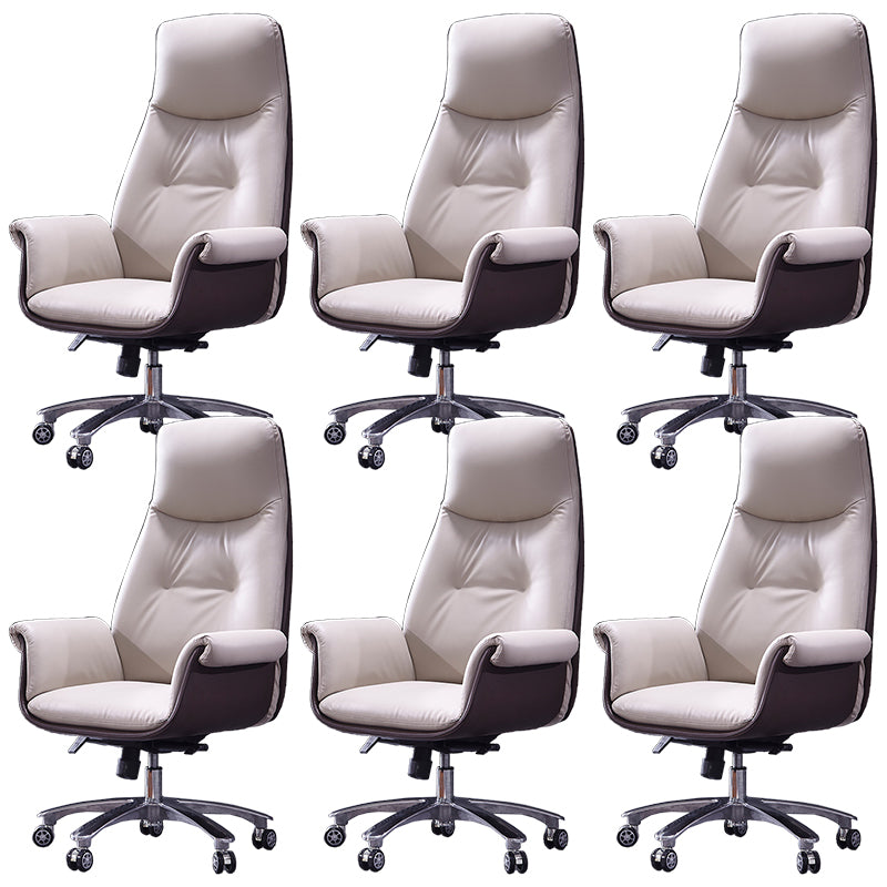 Padded Arms Swivel Chair Executive Chair High Back Chair Upholstered Ergonomic