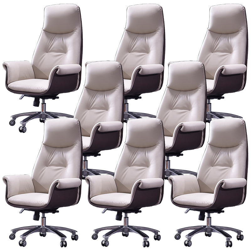 Padded Arms Swivel Chair Executive Chair High Back Chair Upholstered Ergonomic