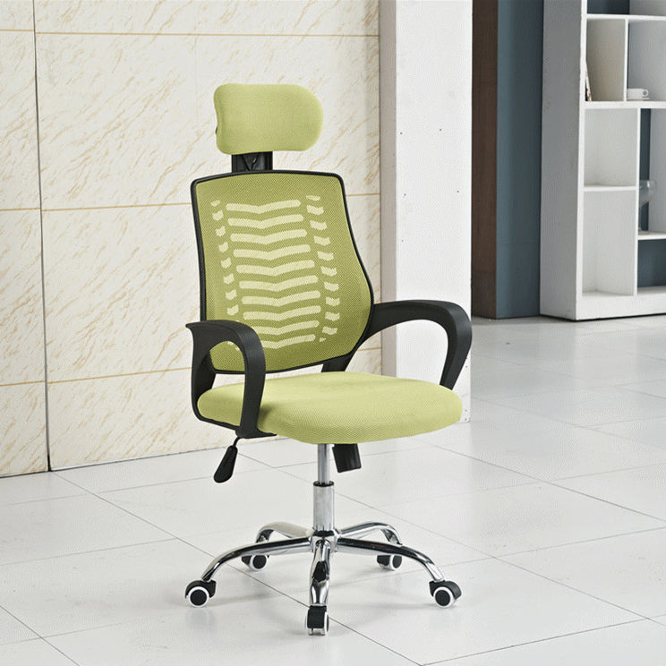 High Back Swivel Office Chair with Headrest Chrome Frame Task Chair