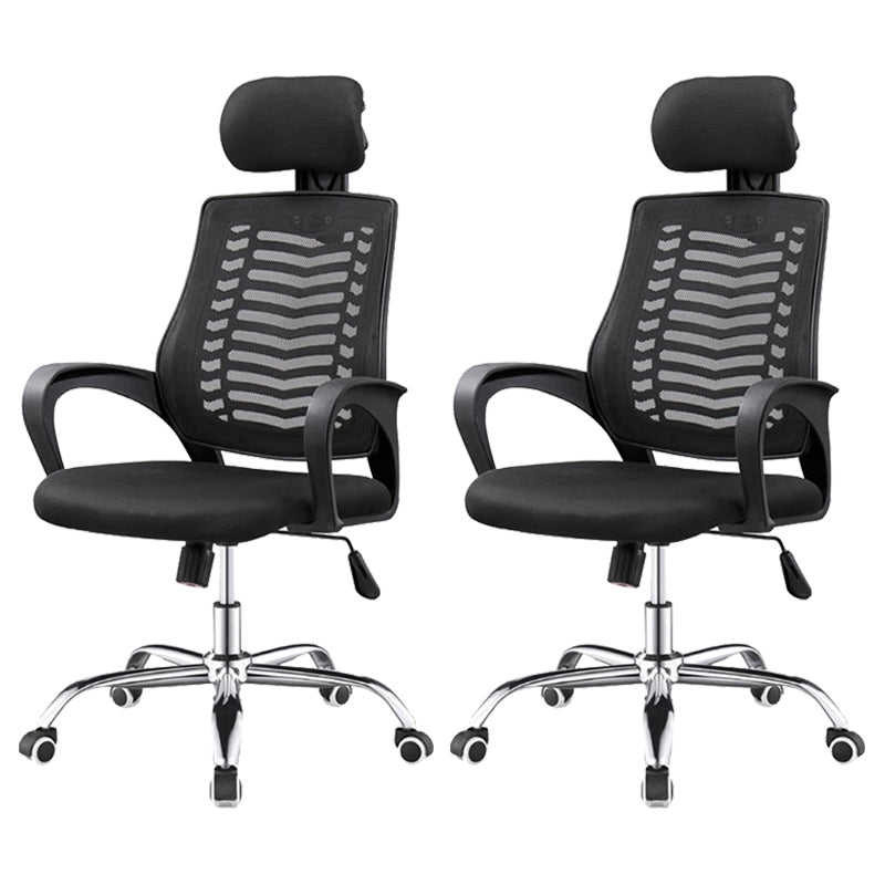 High Back Swivel Office Chair with Headrest Chrome Frame Task Chair