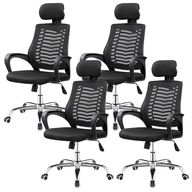 High Back Swivel Office Chair with Headrest Chrome Frame Task Chair