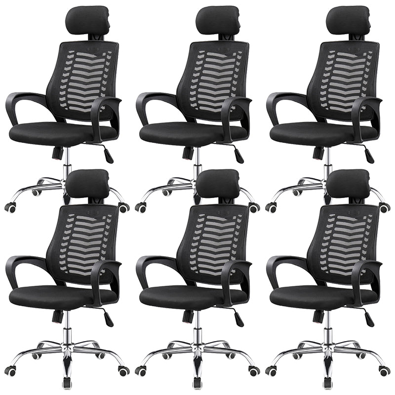 High Back Swivel Office Chair with Headrest Chrome Frame Task Chair