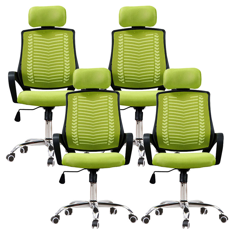 High Back Swivel Office Chair with Headrest Chrome Frame Task Chair