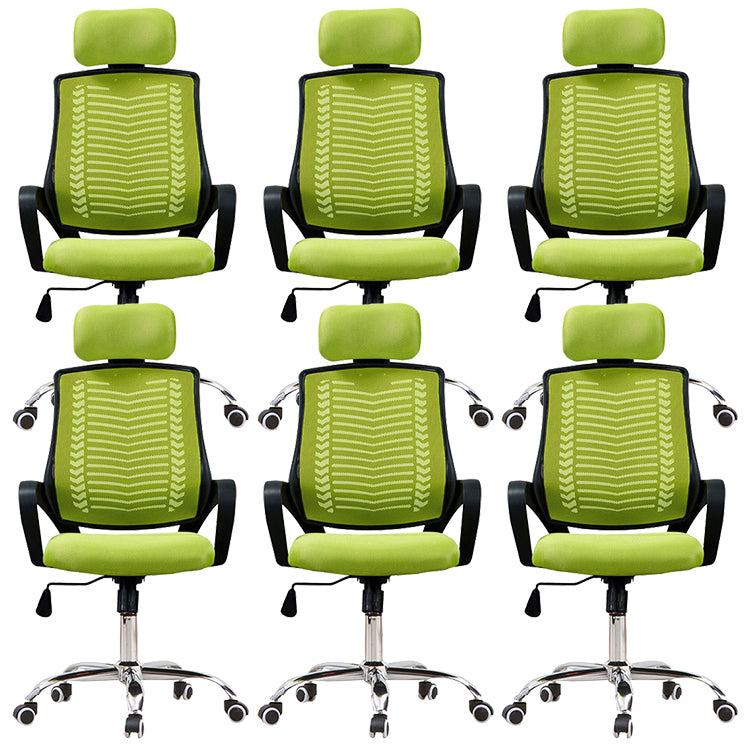 High Back Swivel Office Chair with Headrest Chrome Frame Task Chair