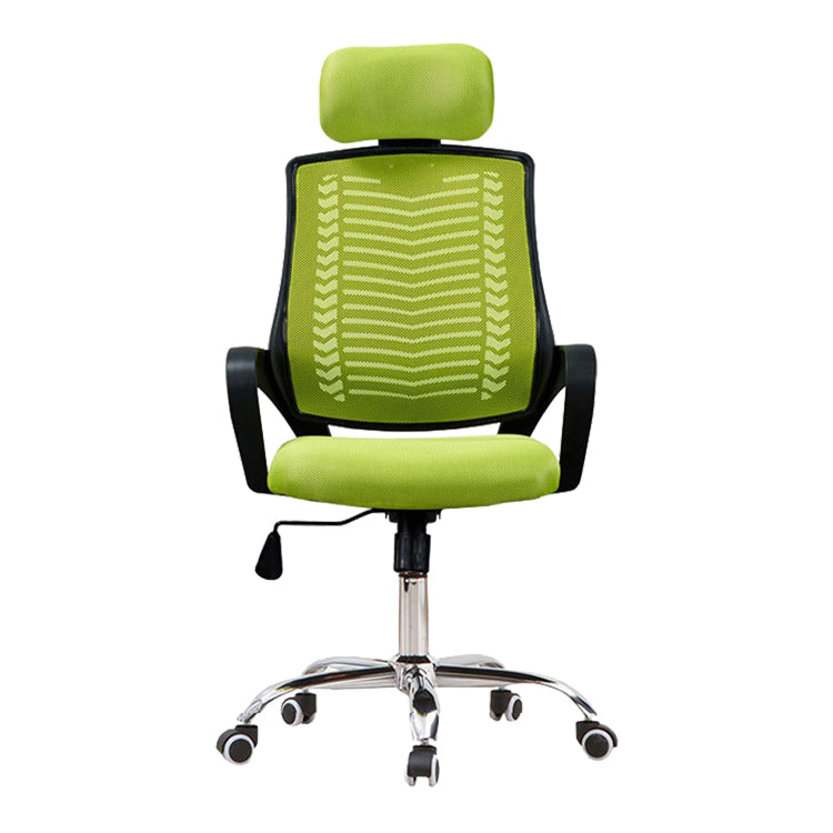 High Back Swivel Office Chair with Headrest Chrome Frame Task Chair