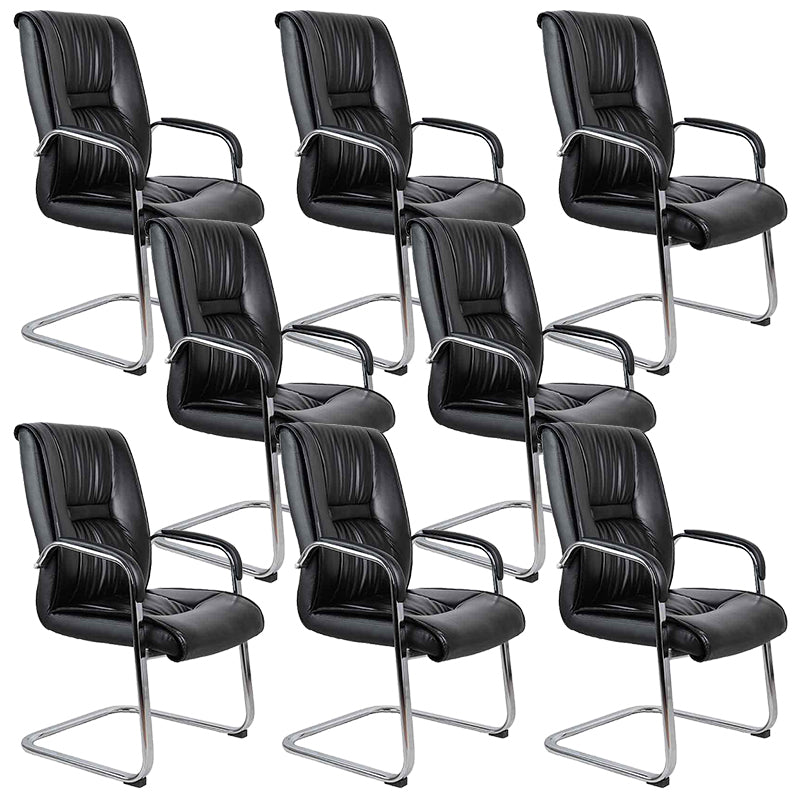 22 Inch Wide Arm Chair Contemporary Black No Wheels Desk Chair