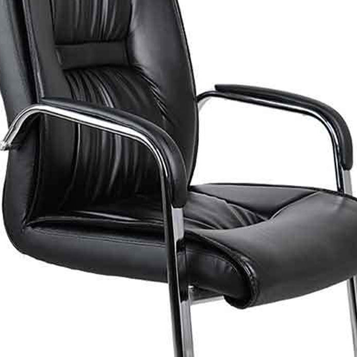 22 Inch Wide Arm Chair Contemporary Black No Wheels Desk Chair