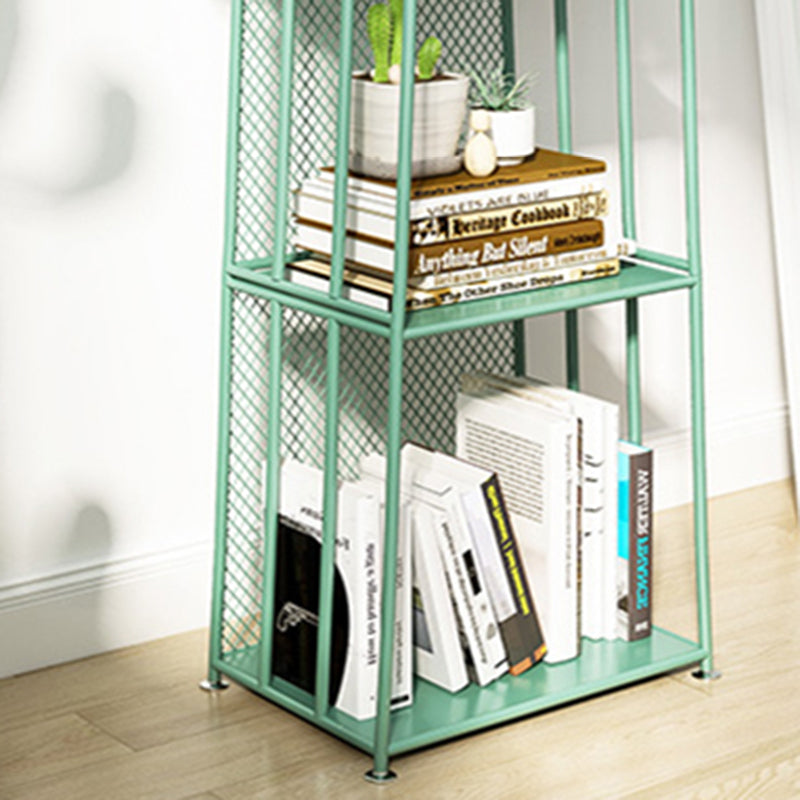 11.8" Wide Contemporary Shelf Bookcase Closed Back Metal Bookcase