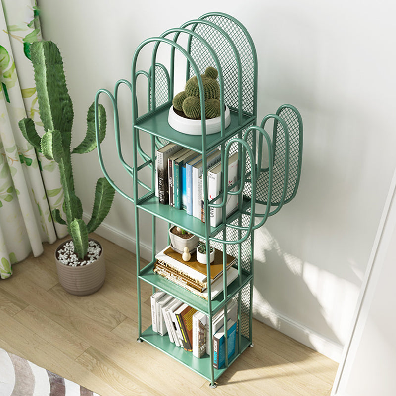 11.8" Wide Contemporary Shelf Bookcase Closed Back Metal Bookcase