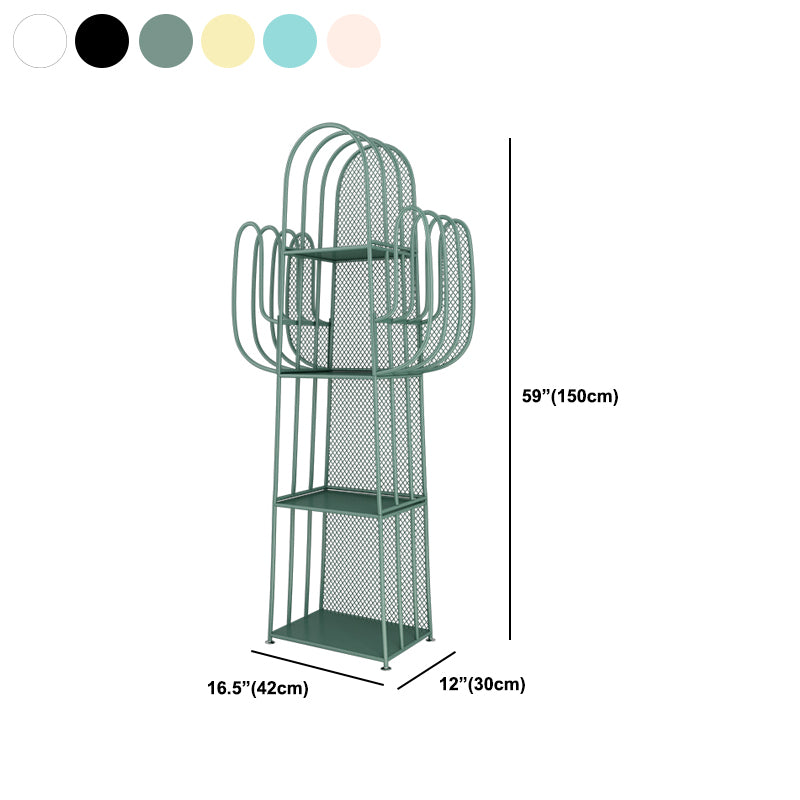 11.8" Wide Contemporary Shelf Bookcase Closed Back Metal Bookcase