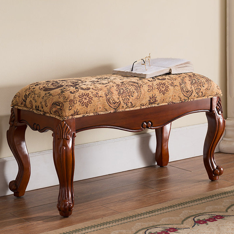 Rectangle 15.7" Wide Entryway Bench Traditional Upholstered Seating Bench with Cushioned