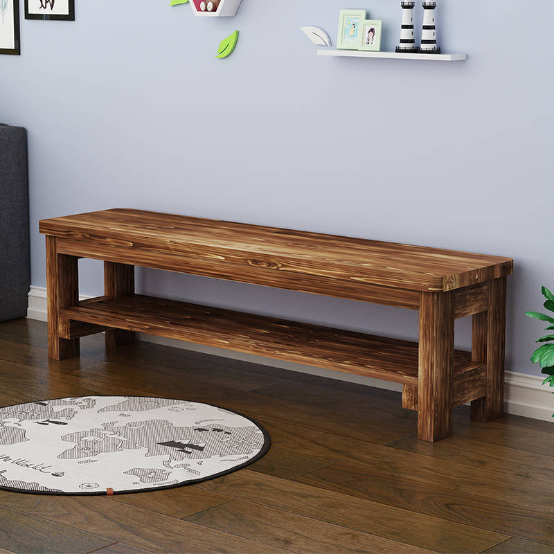 11.8" Wide Modern Entryway and Bedroom Bench Solid Wood Pine Bench with Legs