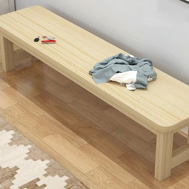 11.8" Wide Modern Entryway and Bedroom Bench Solid Wood Pine Bench with Legs