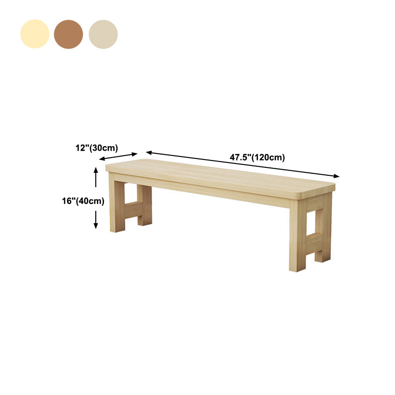 11.8" Wide Modern Entryway and Bedroom Bench Solid Wood Pine Bench with Legs