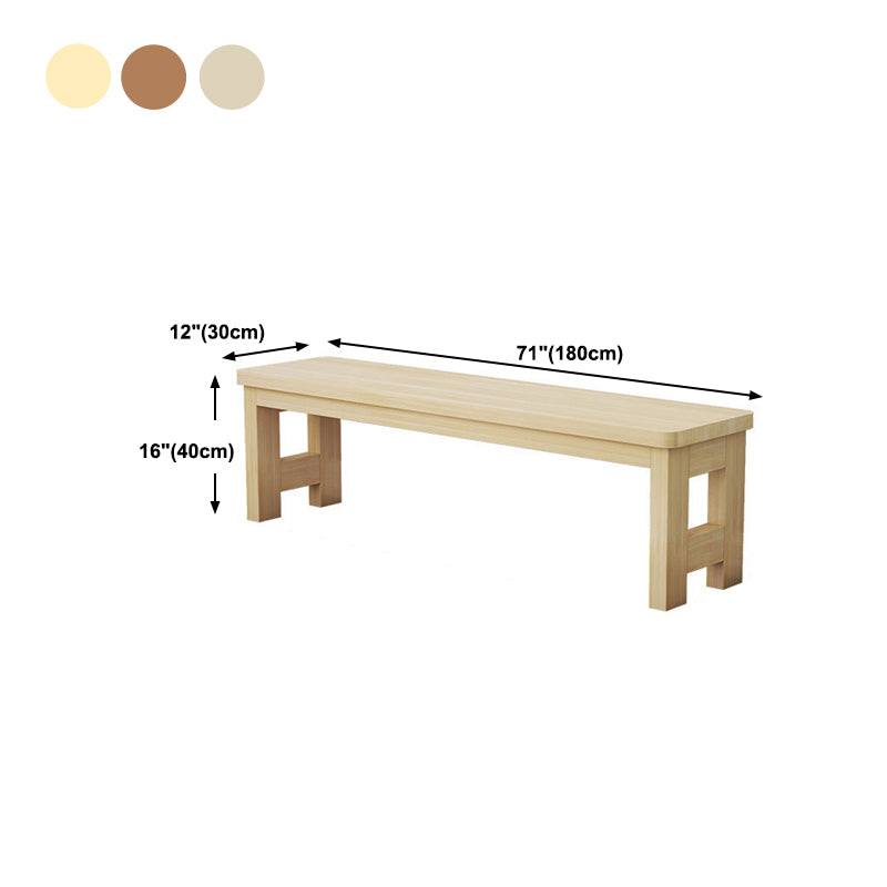 11.8" Wide Modern Entryway and Bedroom Bench Solid Wood Pine Bench with Legs