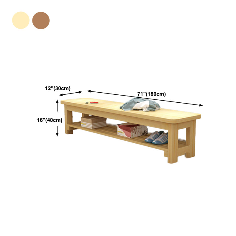 11.8" Wide Modern Entryway and Bedroom Bench Solid Wood Pine Bench with Legs