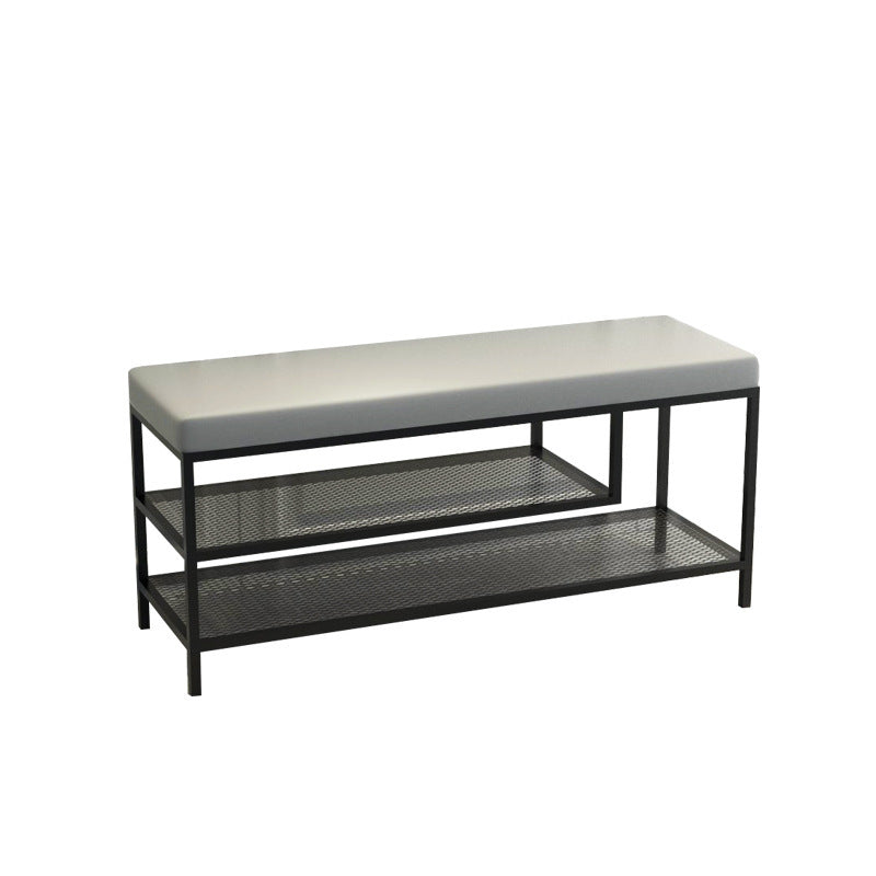 12.6 Inch Wide Seating Bench Modern Metal Cushioned Entryway Bench