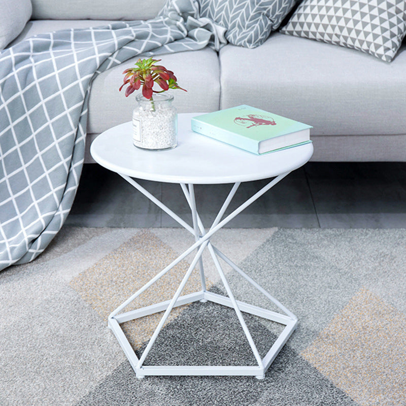 Contemporary Metal Accent Table Nightstand 19.68" H Bed Nightstand