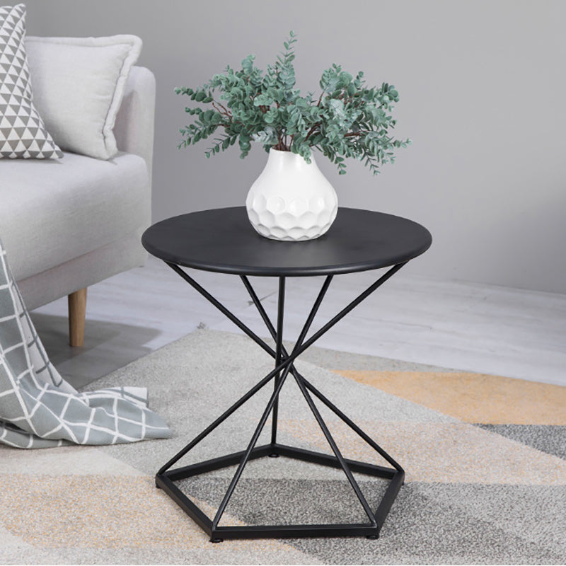 Contemporary Metal Accent Table Nightstand 19.68" H Bed Nightstand