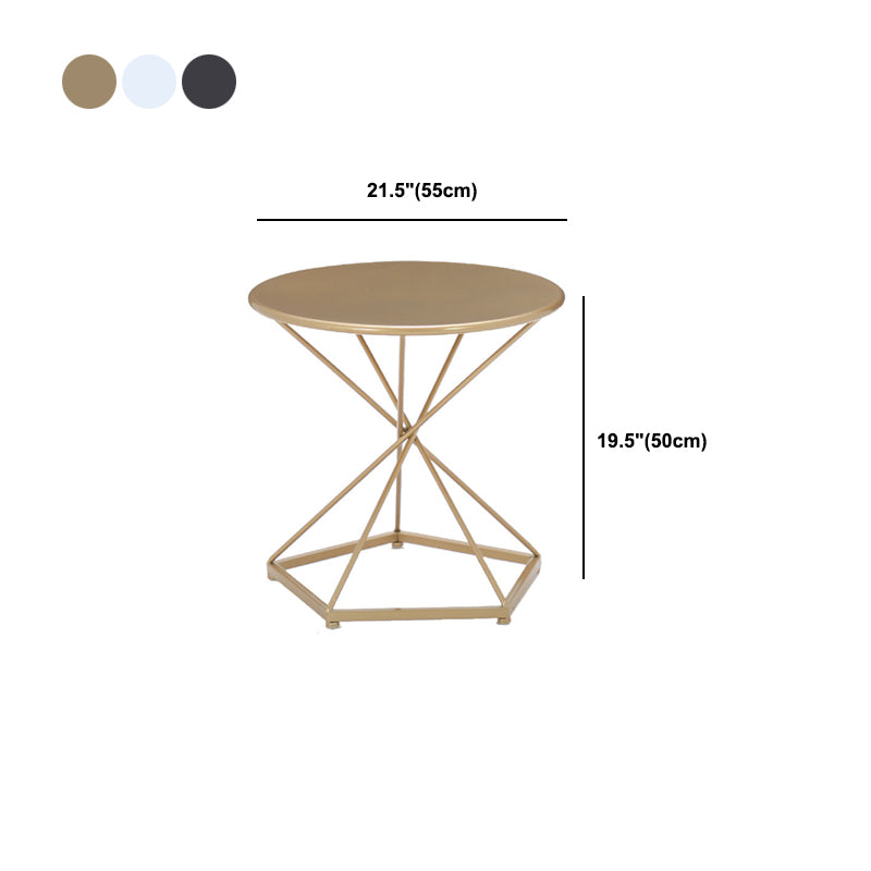 Contemporary Metal Accent Table Nightstand 19.68" H Bed Nightstand