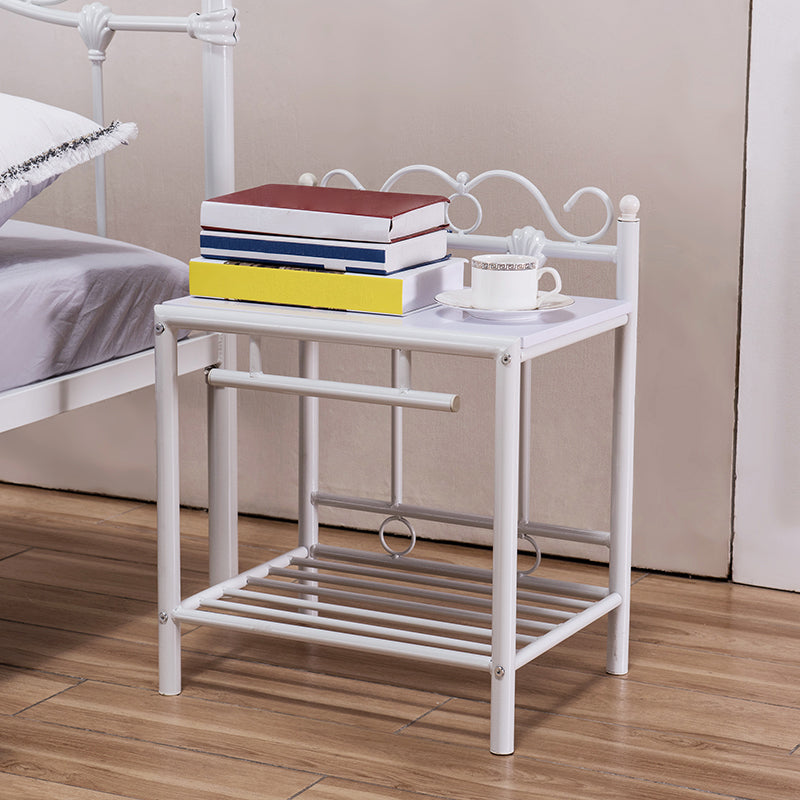 Modern Lower Shelf Night Stand Wooden Bedside Cabinet for Bedroom