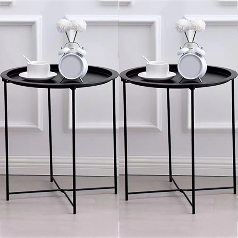 Contemporary Metal Accent Table Nightstand 19.68" Tall Bed Nightstand