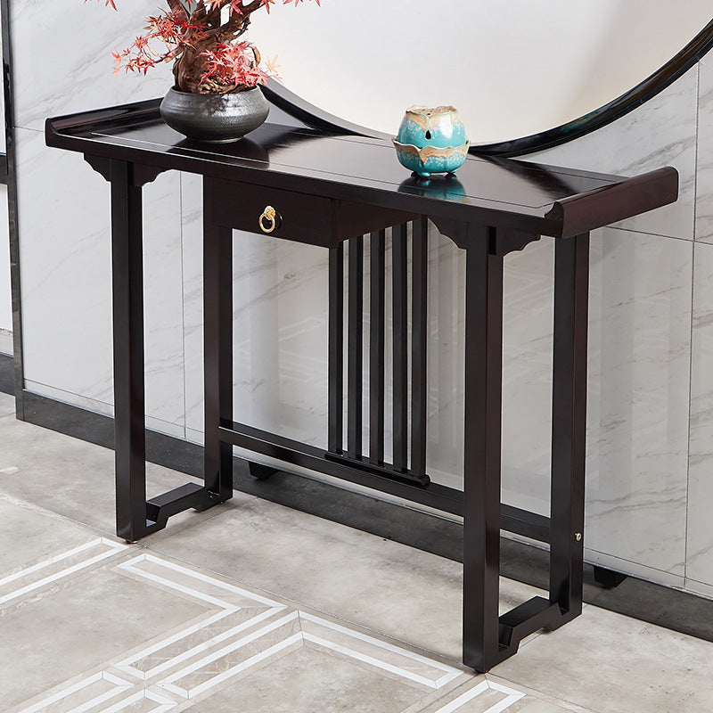 31.5" Tall 1-drawer Console Table Solid Wood Accent Table for Hall