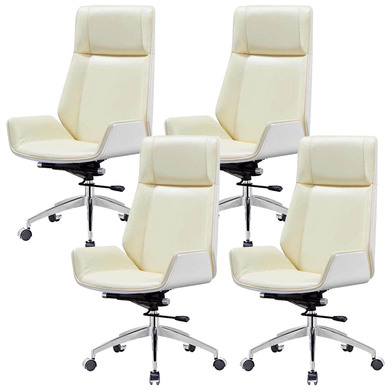 Modern Armless  Office Chair Swivel Height-adjustable Chair with Wheels