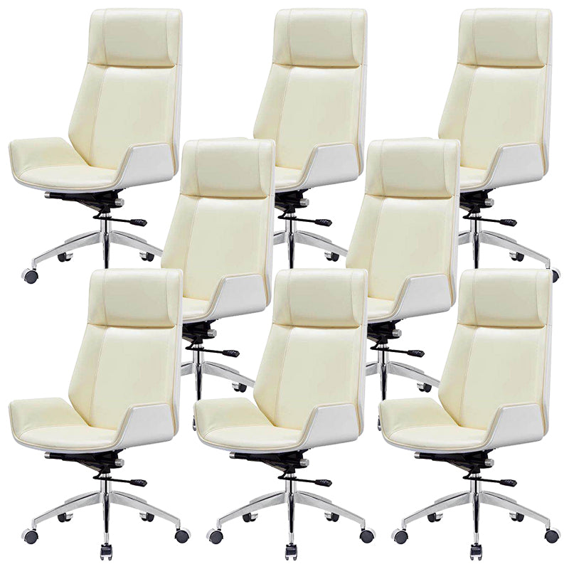 Modern Armless  Office Chair Swivel Height-adjustable Chair with Wheels