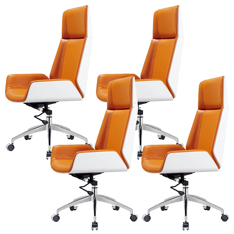 Modern Armless  Office Chair Swivel Height-adjustable Chair with Wheels