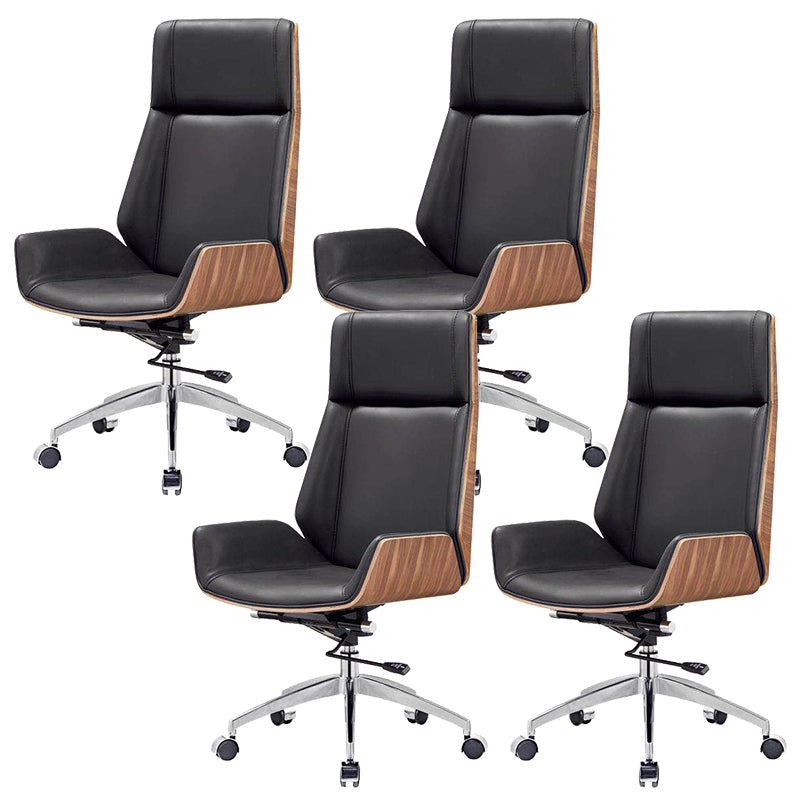 Modern Armless  Office Chair Swivel Height-adjustable Chair with Wheels