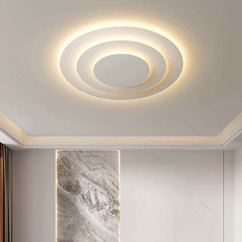 Modern LED Ceiling Light White Round Flush Mount Lighting for Bedroom