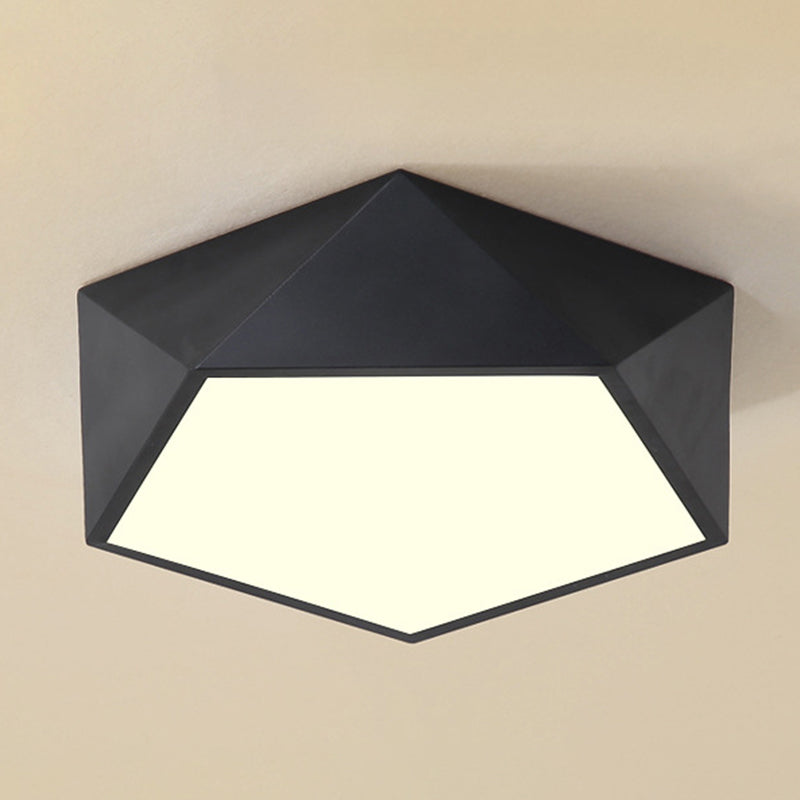 Geometric Flush Mount Light Contemporary Metal Ceiling Lighting for Bedroom