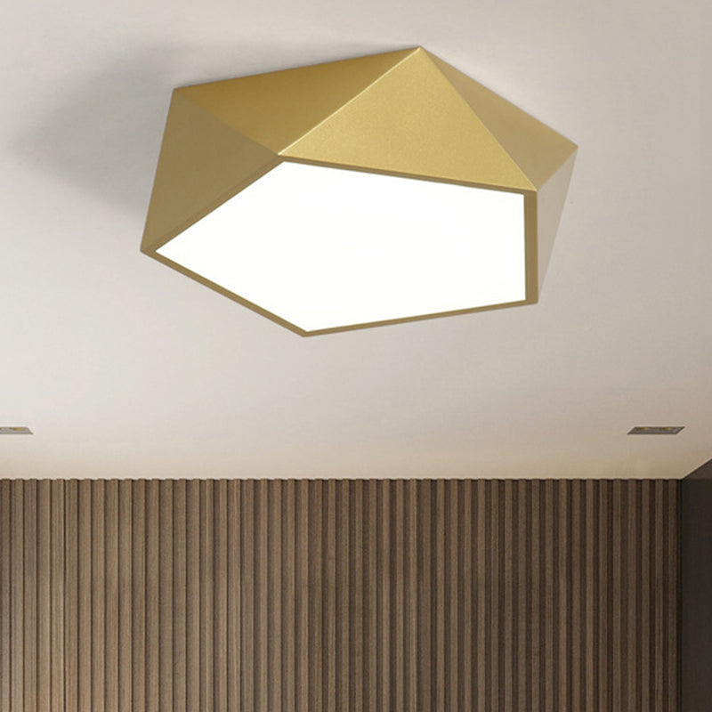 Geometric Flush Mount Light Contemporary Metal Ceiling Lighting for Bedroom