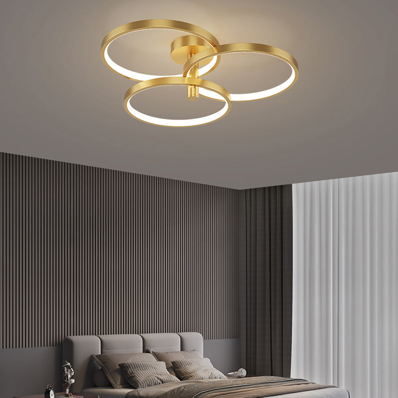 3-Lights Modern Style Flush Mount Acrylic Ceiling Light for Living Room